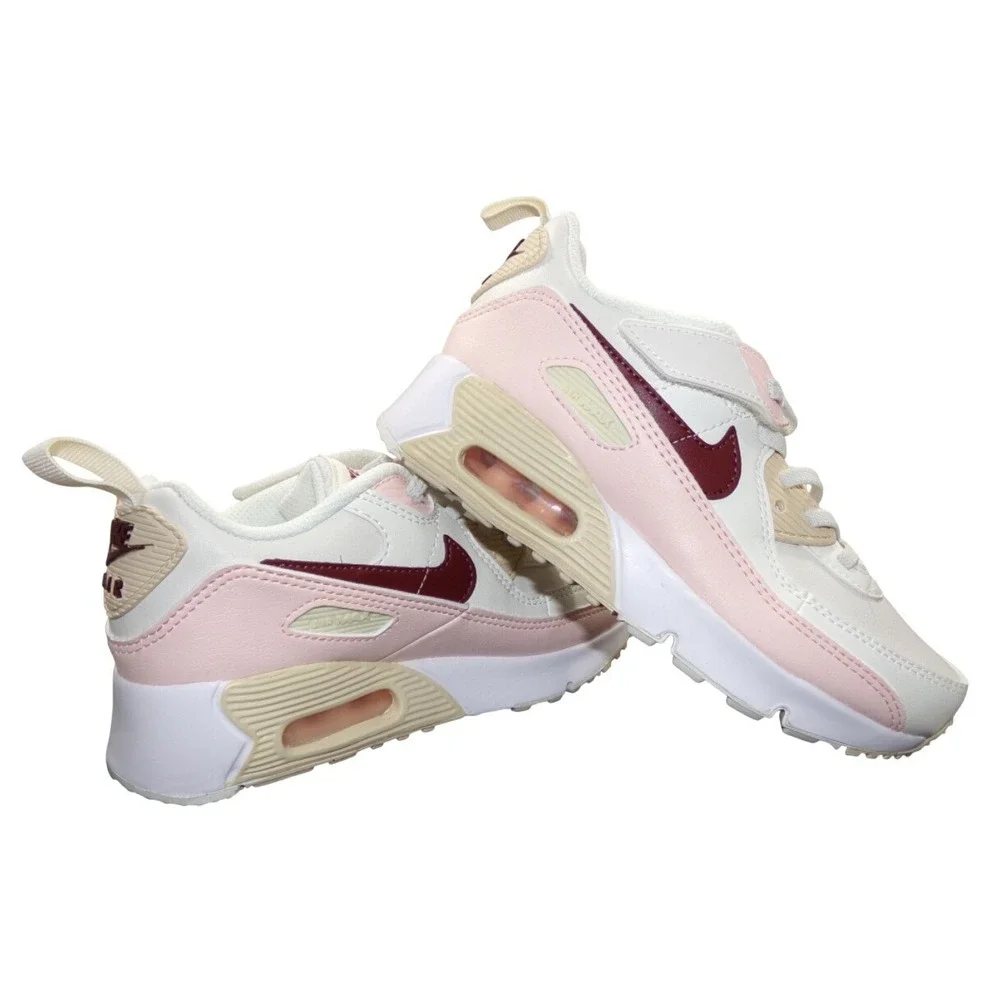 Nike Air‎ Max 90 Girls Phantom/Echo Pink/Sail/Dark Team Red Size 1.5
